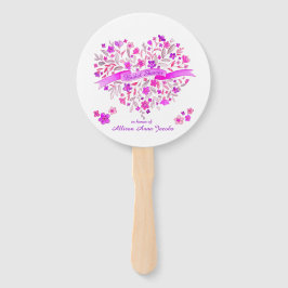 Leque Ventiladores de chá de panela roxo com buquê de co