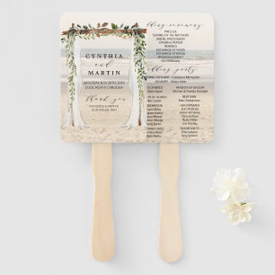 Leque Ventiladores de Mão de Arbor de Praia de Casamento