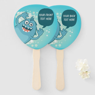 Leque Ventiladores de mão de texto personalizado para cr