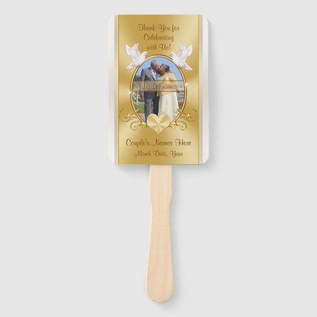 Leque Ventiladores do Programa de Aniversário do Casamen (Frente)