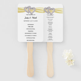 Leque Ventiladores do Programa de Casamento Amarelo do D