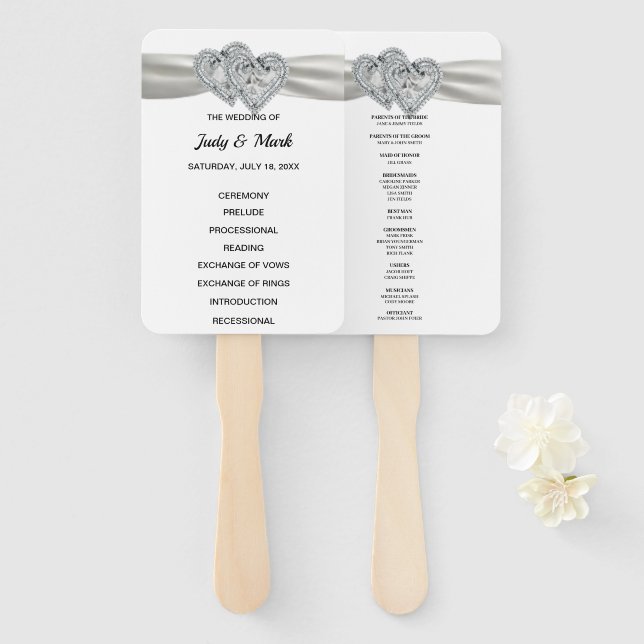 Leque Ventiladores do Programa de Casamento de Brancos c (Frente e Verso)