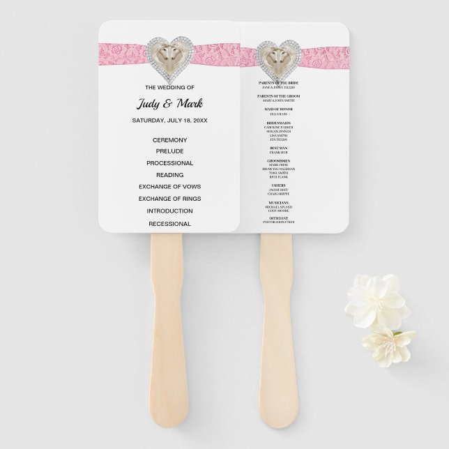 Leque Ventiladores do Programa de Casamento de Locais Ro (Frente e Verso)