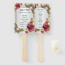 Ventiladores do Programa de Casamento do Rosa verm