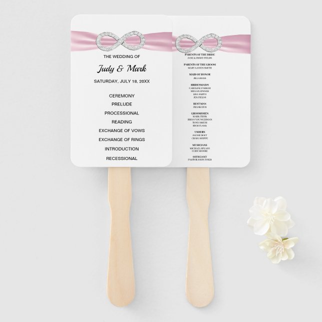 Leque Ventiladores do Programa de Casamento Infinito com (Frente e Verso)