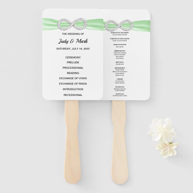 Leque Ventiladores do Programa de Casamento Infinito do  (Frente e Verso)