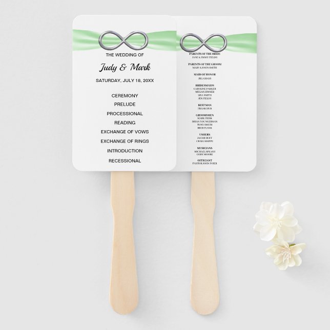 Leque Ventiladores do Programa de Casamento Infinito Ver (Frente e Verso)