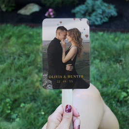 Leque Ventiladores do Programa de Casamento Preto e Bran