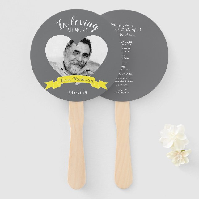 Leque Ventiladores do programa de fita amarela do serviç (Frente e Verso)