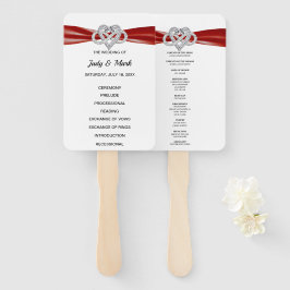 Leque Ventiladores do programa Red Infinity Heart Weddin