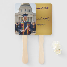 Leque Ventoinha de Formatura Personalizada com Foto Dour