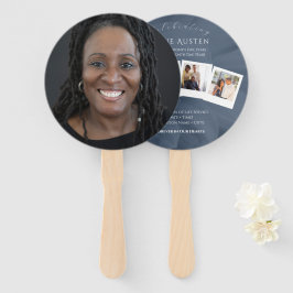 Leque Ventoinha de Programa de Funeral Redondo Clássico 