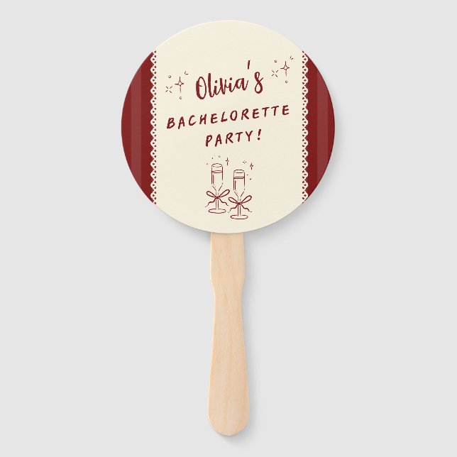 Leque Ventoinhas de Mão Personalizadas para Despedida de (Frente)