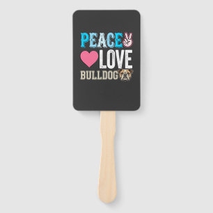 Leque Vetor Bulldog Paz Amor