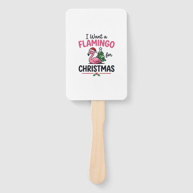 Leque Vetor de Citação de Natal de Flamingo (Frente)