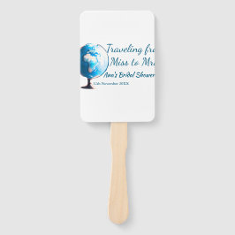 Leque Viagem chá de panela adicione nome data miss à Sra