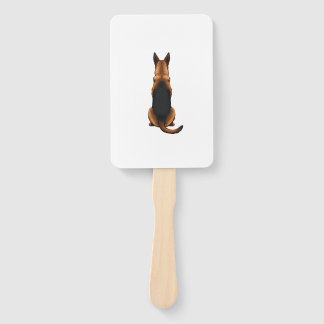 Leque Vintage German Shepherd Back View Dog Illustration