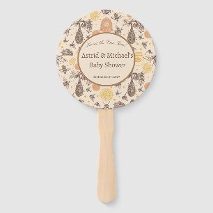 Leque Vintage Honey Bumblebee Chá de fraldas