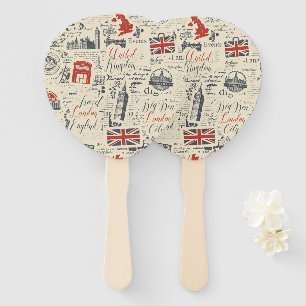 Leque Vintage London Fans de Mão