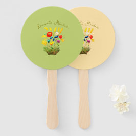 Leque Vintage Romantic Meadow – Boho Watercolor Floral