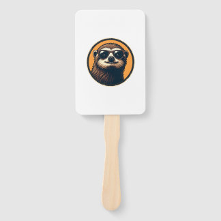 Leque Vintage Sloth Sunglasses Retro Badge Art 2