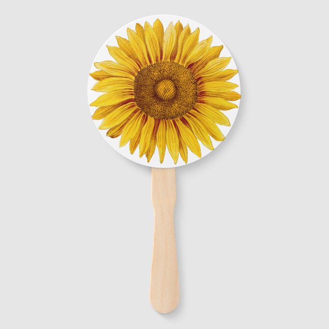 Leque Vintage Sunflower Happy Flower (Frente)