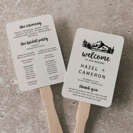 Leque Vintage Wilderness Wedding Program