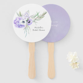 Leque Violeta Pastel Floral