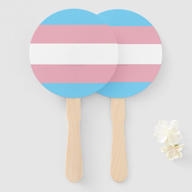 Leque Visibilidade da bandeira do orgulho transgênero Sl (Frente e Verso)