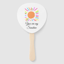 Leque você é meu raio solar amarelo alaranjado raios sol