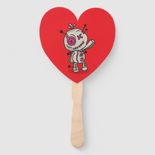 Leque VooDoo Token Programa Coração Ventoinha Fã (Frente)