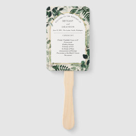 Leque Watercolor Greenery Casamento Arco Moderno