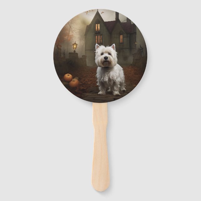 Leque West Highland White Terrier Halloween Scareen (Frente)