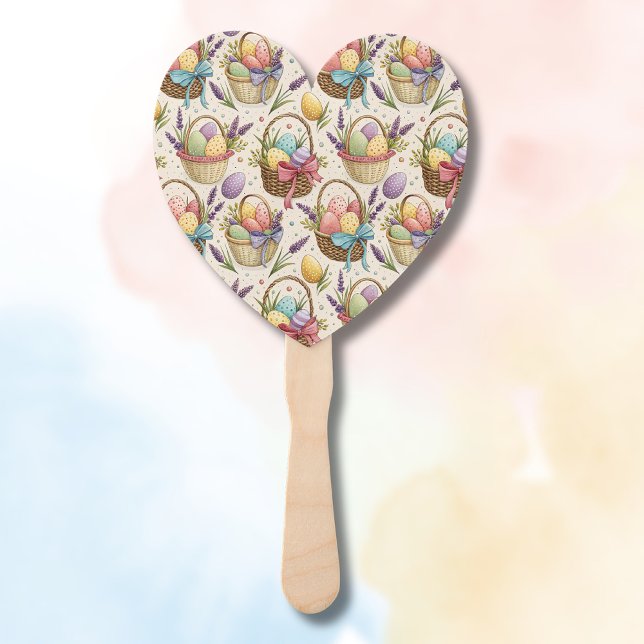 Leque Wicker Basket Easter Eggs with Lavender (Criador carregado)