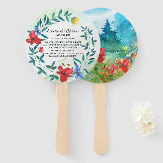 Leque Wild Meadow | Casamento de pintura de flores selva