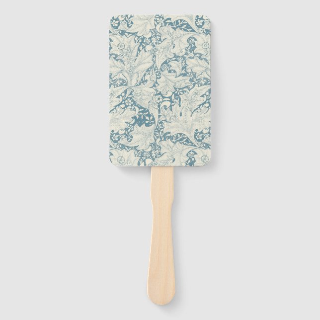Leque William Morris Wallflower Blue damask (Frente)