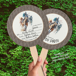 Leque Win Place Show Racecavalo Derby Party Brown
