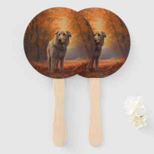 Leque Wolfhound no outono Folhas caem inspiração