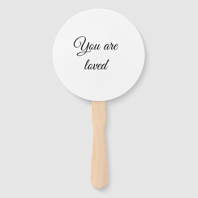 Leque You are loved sun motivation quote mindful blessed (Frente)