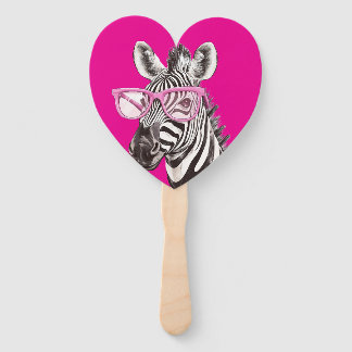 Leque Zebra e Girafa com Vidros Rosa Favoritos