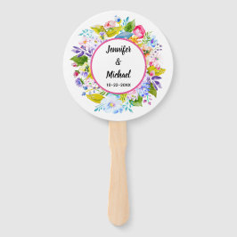 Leques de Convidados para Casamento Floral Moderno