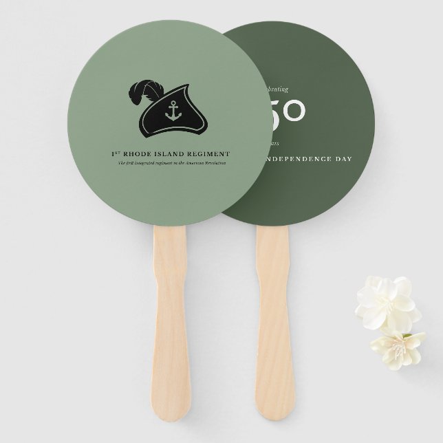 Leques de Papel (10) — 1º Regimento de Rhode Islan (Frente e Verso)