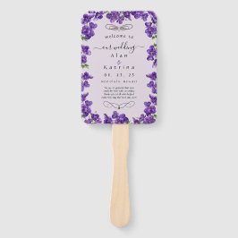 Leques de Violetas Roxas Profundas para Conjunto d