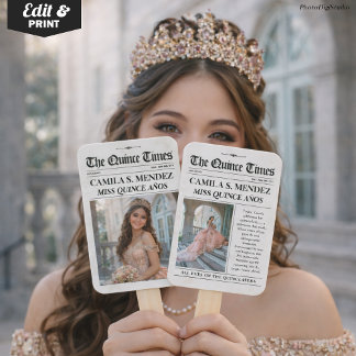 Leques para Mão de Quinceañera, Jornal de Aniversá