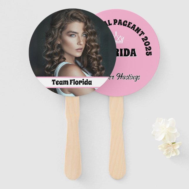 Leques Personalizados para Concurso - Lado Duplo 1 (Frente e Verso)