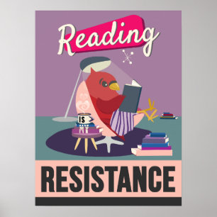 Ler é a minha resistência - Impressão retroformado