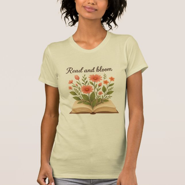 Ler e Bloom Ajustado T-Shirt Slim (Frente)