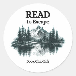Ler para Escapar - Adesivo de Vida do Clube do Liv