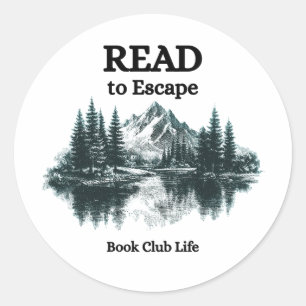 Ler para Escapar - Adesivo de Vida do Clube do Liv