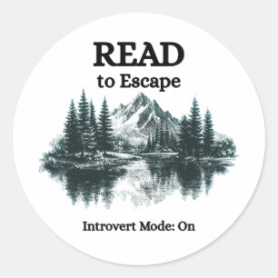 Ler para Escapar - Modo Introvertido: Adesivo Ativ